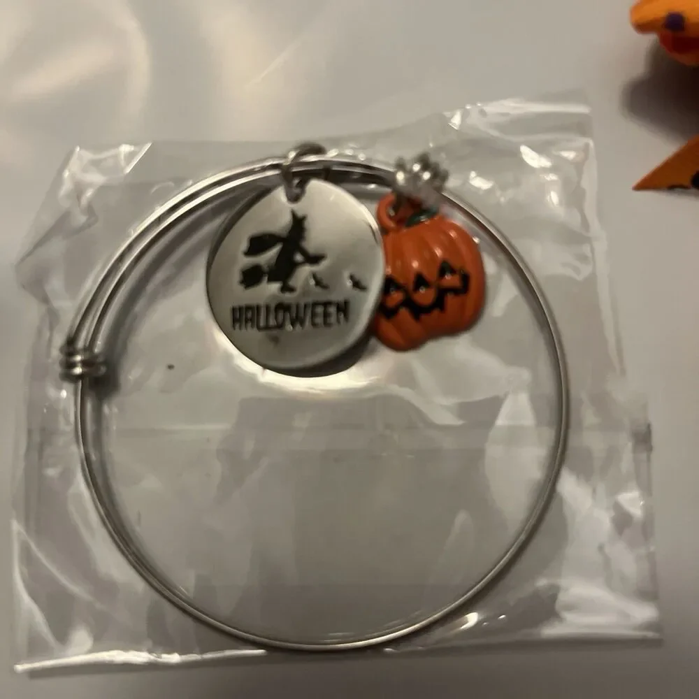Adorable Kids Girls Halloween Hair Bows And Bracelet Set New Adorable